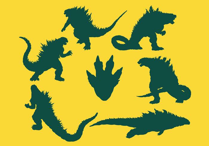 Vector libre iconos de Godzilla Vector libre iconos de Godzilla