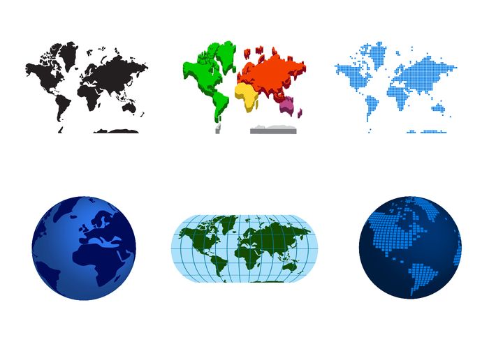 Vector mapa del mundo libre