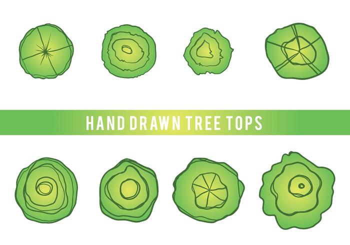 Free Hand Drawn Tree Tops Vector