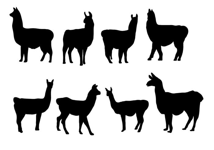 Free Silhouette Llama Vector