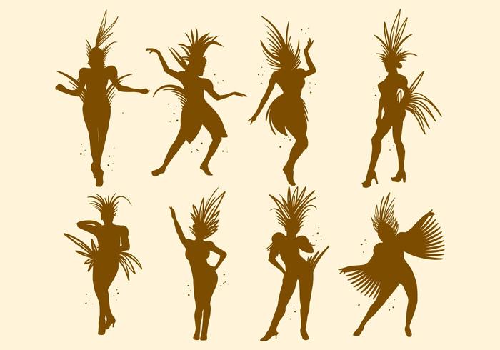 Free Silhouette of Samba Vector