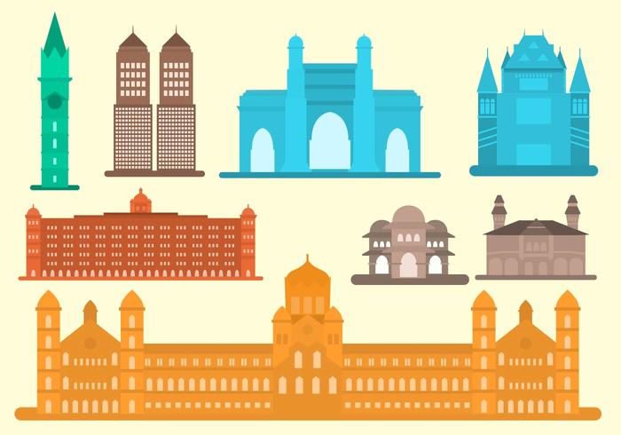 Libre Plano Mumbai Landmark Vector