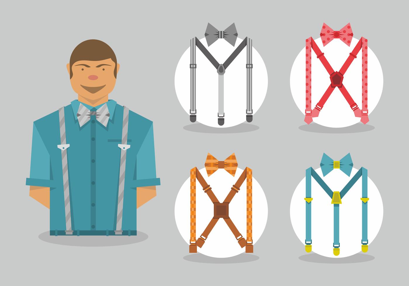 Suspenders Vector Art 130659 Vector Art at Vecteezy