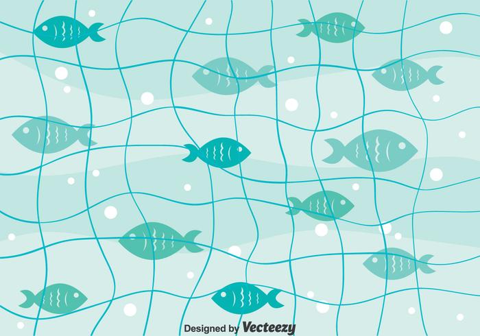 Fish Net Background Vector