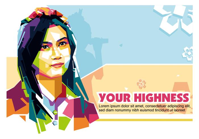 Your Highness in Popart Portrait - WPAP vector