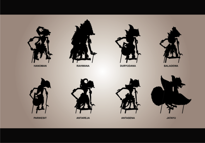 Wayang Silhouettes Vector