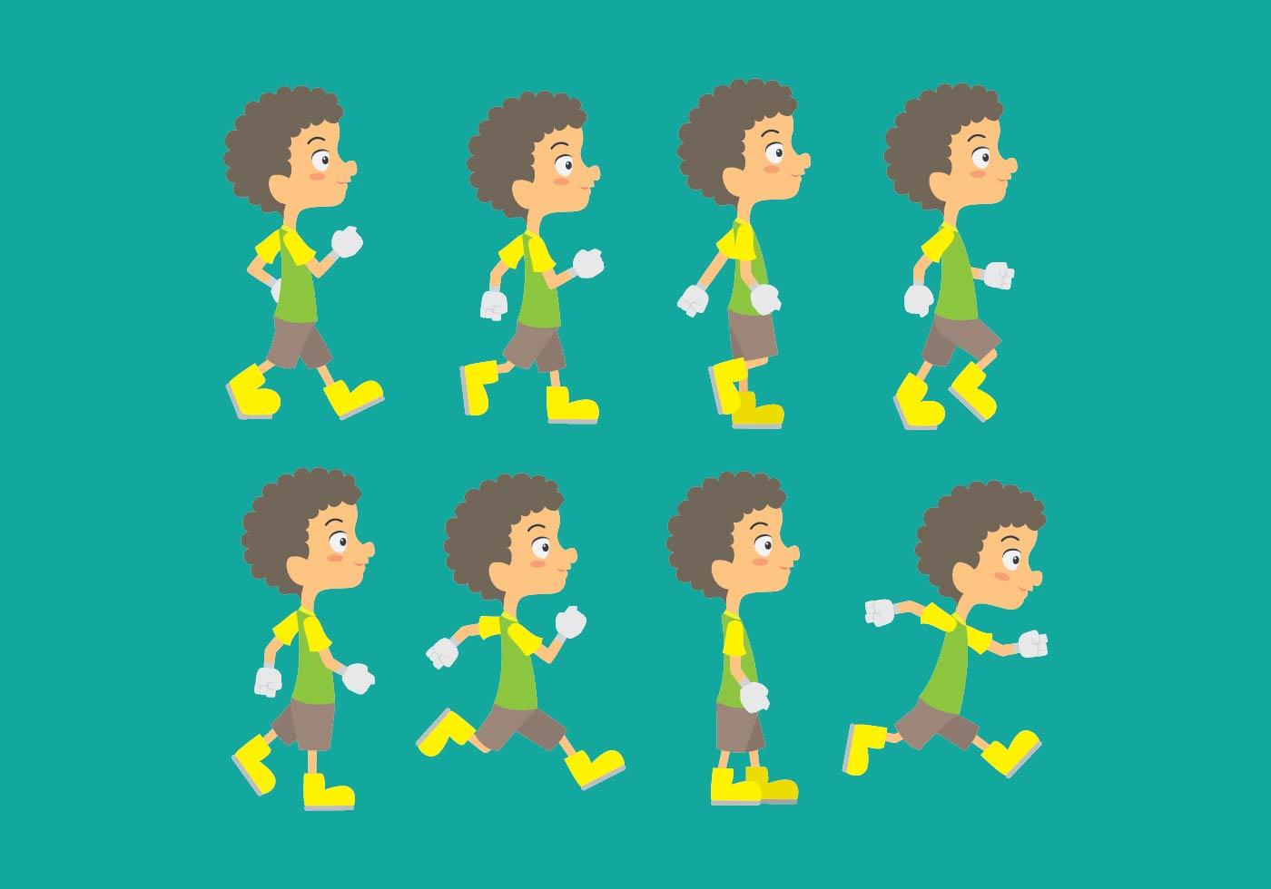 Walk Cycle Icons 130702 Vector Art at Vecteezy