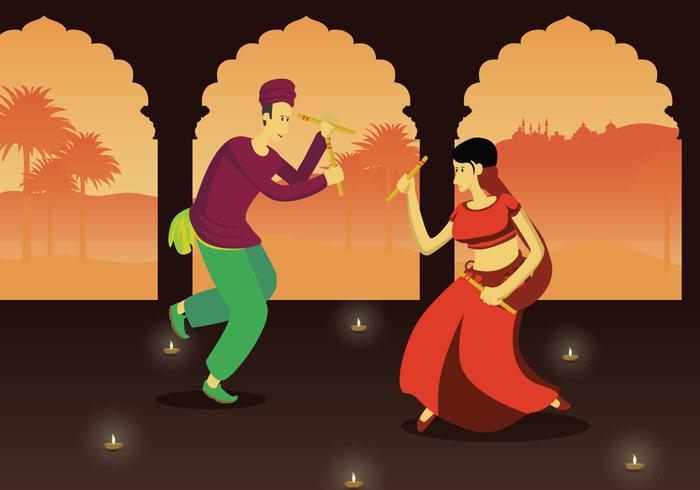 Free Garba Illustration vector