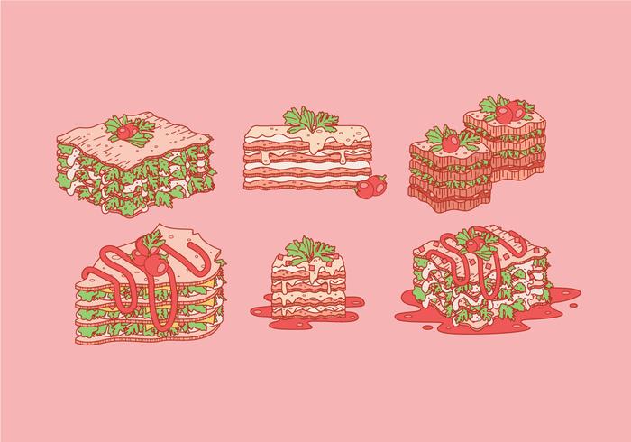 Lasagna Vector Lasagna Vector