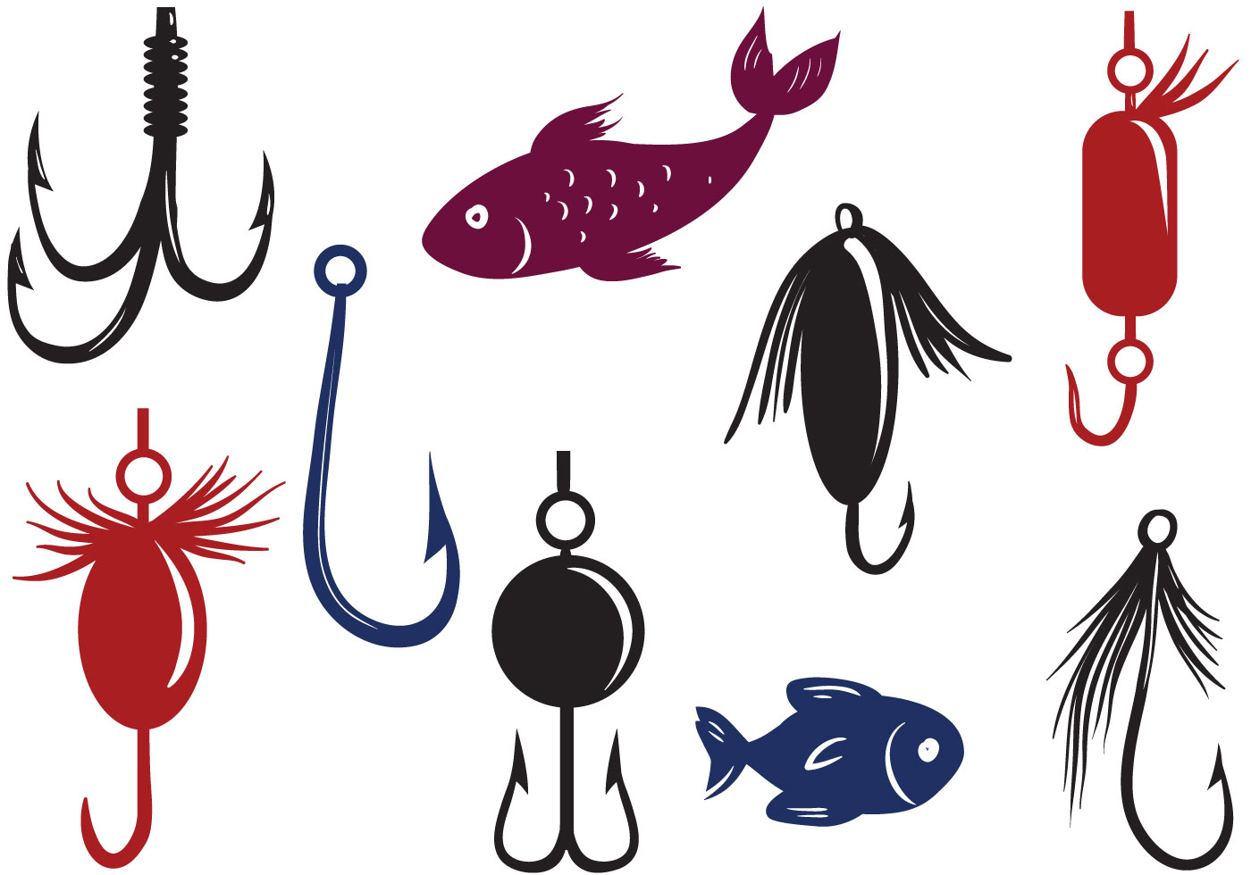 Download Free Fishing Lure Vectors 130730 Vector Art at Vecteezy