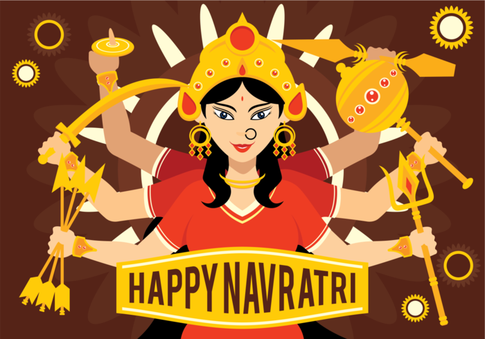 Happy Navratri Illustration vector