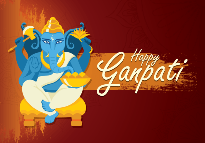 Happy Ganpati Illustration Happy Ganpati Illustration