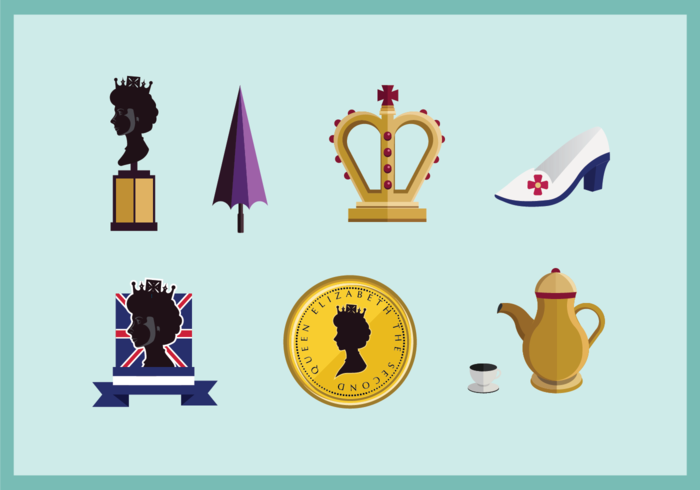 Queen Elizabeth icon  vector