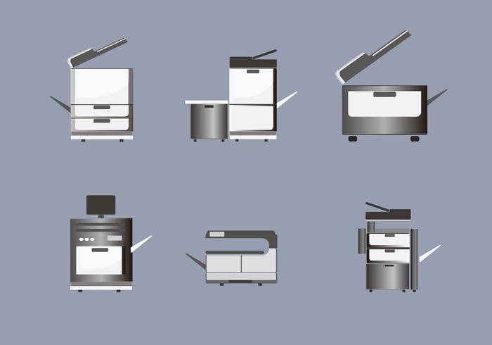 Photocopier modern photocopy machine gradient vector