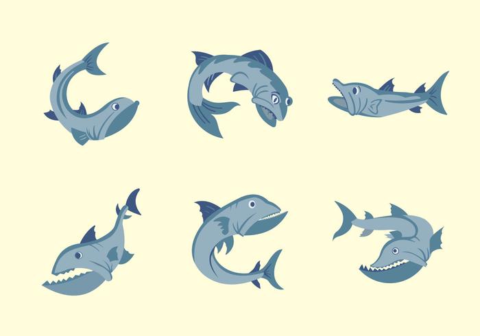 Barracuda peces ilustración vectorial vector