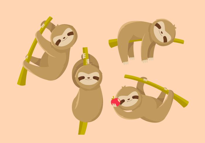 Sloth flat vector