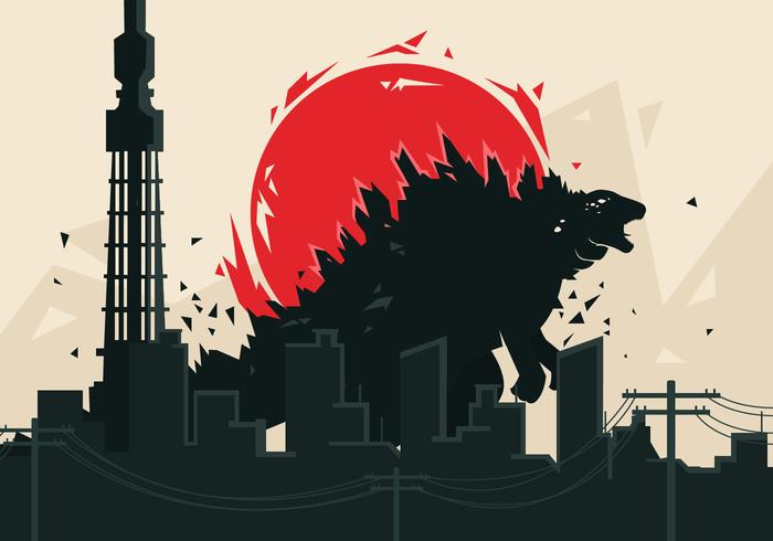 Godzilla Vector Background Godzilla Vector Background