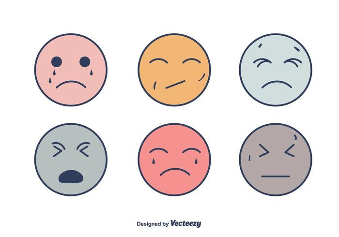 Smiley Affliction Faces vector