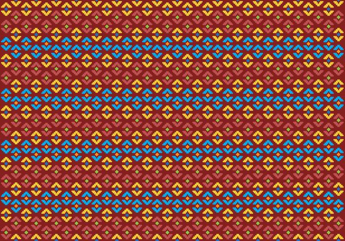 Pattern Of Indonesian Songket Illustration 2 vector