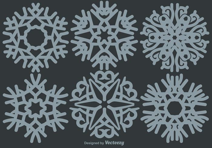 Classic Snowflakes Set vector