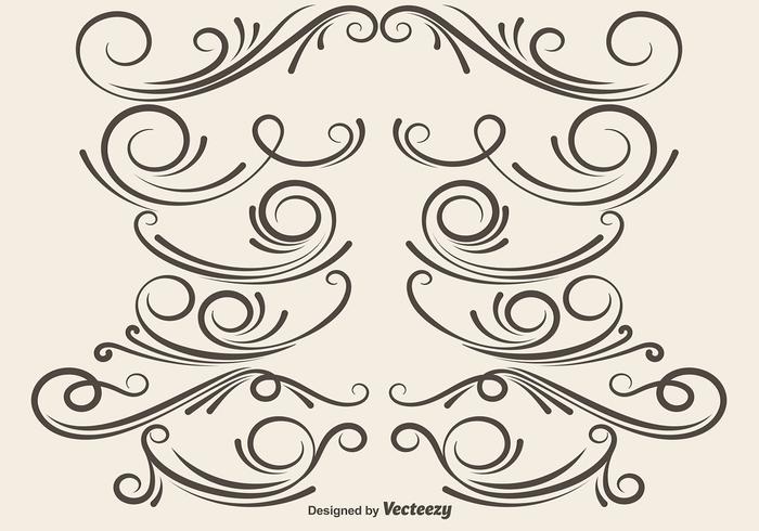 Divisores ornamentales vectoriales vector