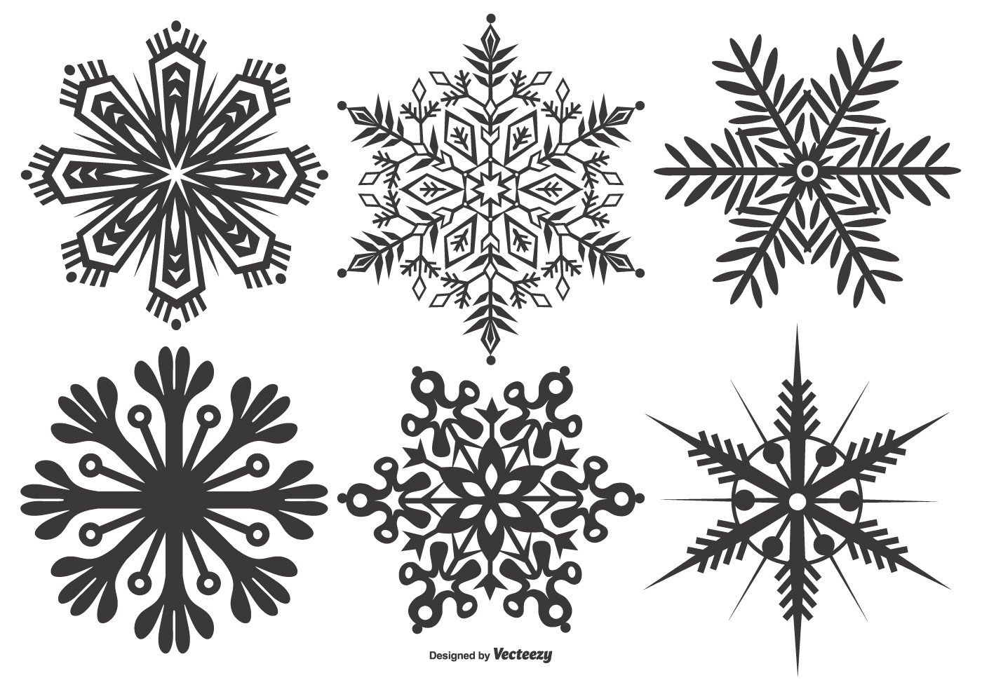 abstract snowflake shape collection download free snowflake vector free