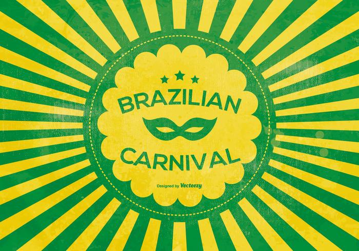 Cartel brasileño del carnaval vector