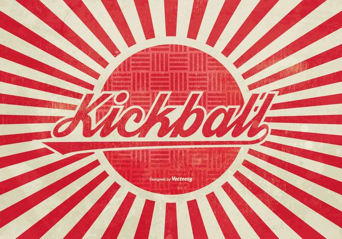 Ilustración de fondo de Kickball vector