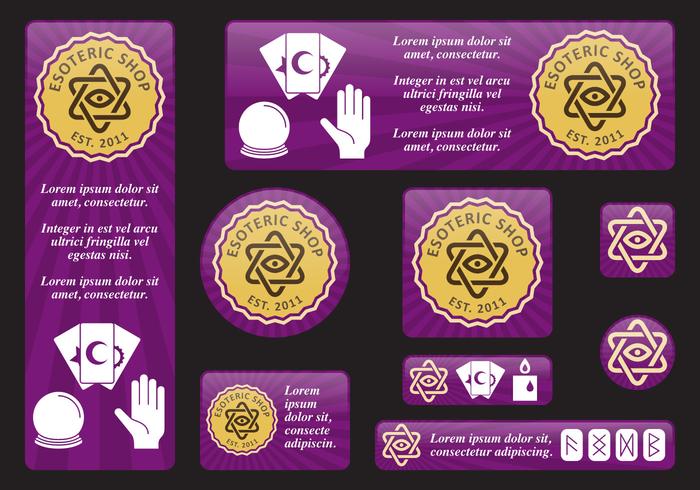 Esoteric Banners vector