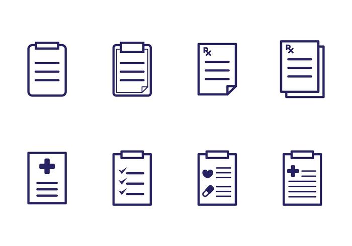 Prescription Pad Icons vector