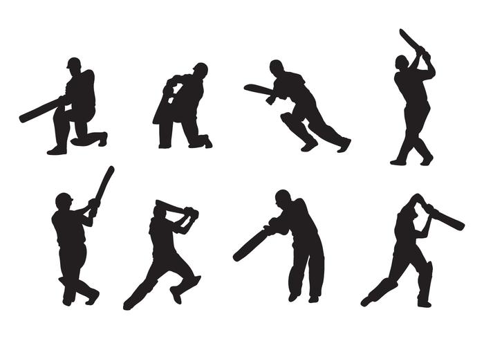 Vectores jugador de cricket