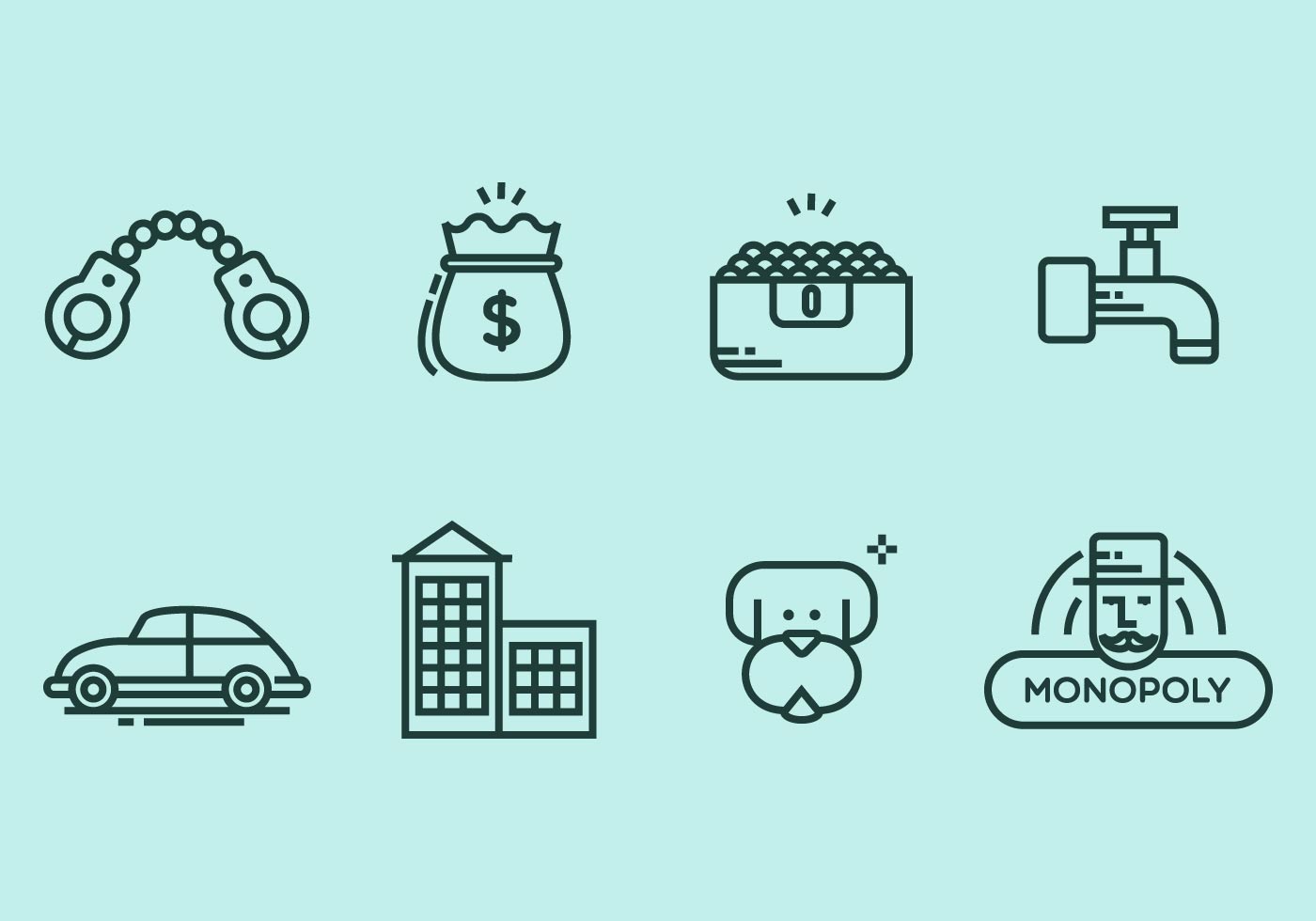 Monopoly Icon Set - Download Free Vectors Clipart 