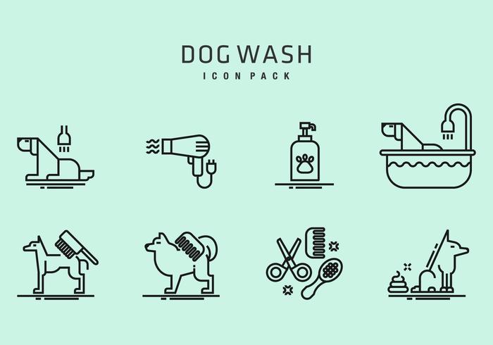 Dog Wash Icons Dog Wash Icons
