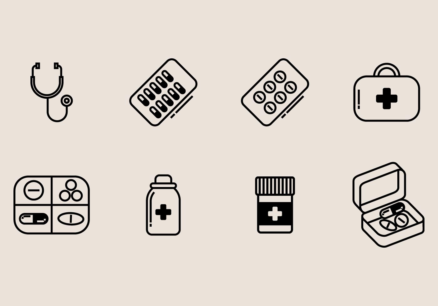 Pill Box Icon 131007 Vector Art at Vecteezy