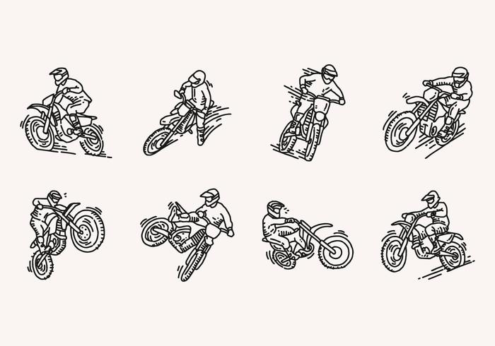 Dirt Bike Icono vector