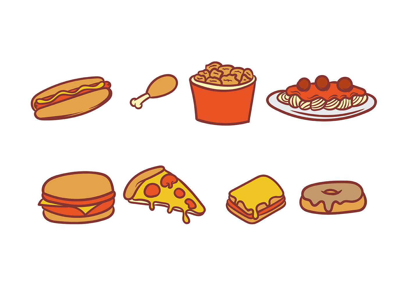 Download Food Icon Vector Pack - Download Free Vectors, Clipart ...