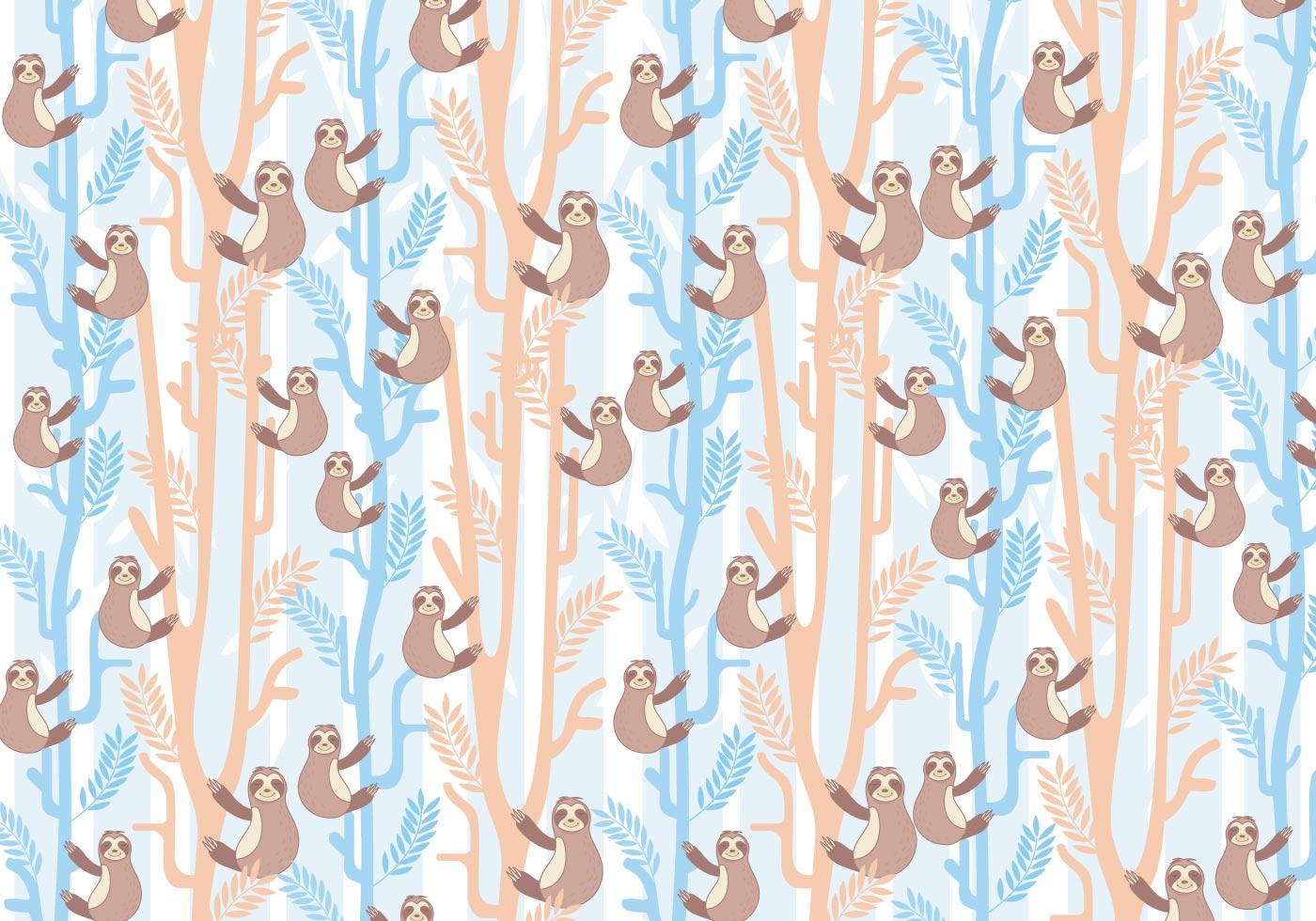 Sloth Pattern Vector 131101 Vector Art at Vecteezy