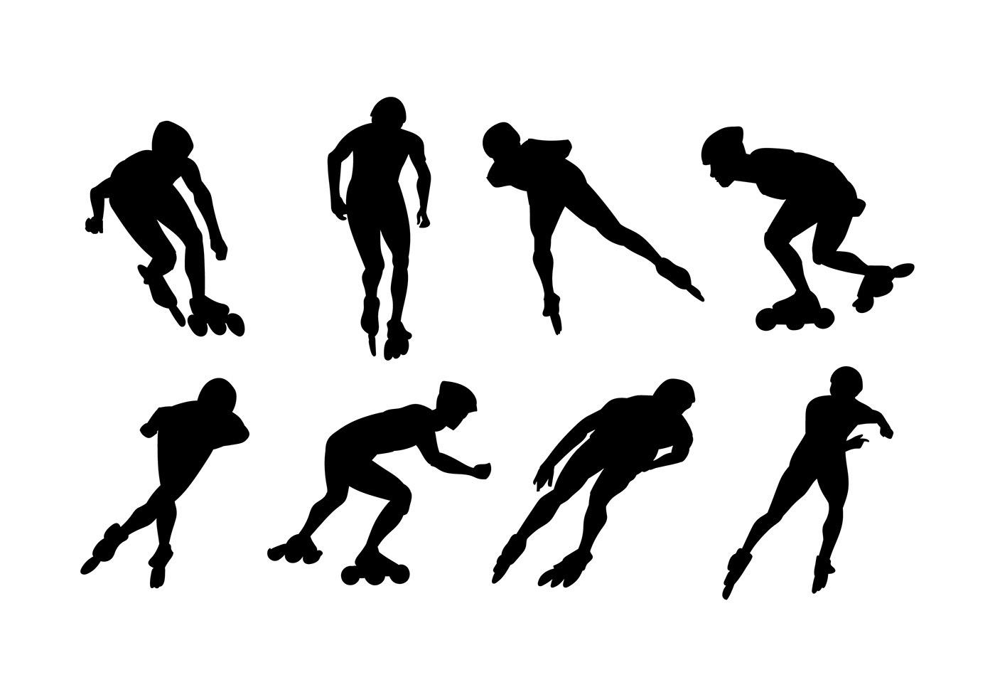 Roller Blade Silhouette Vector 131105 Vector Art at Vecteezy