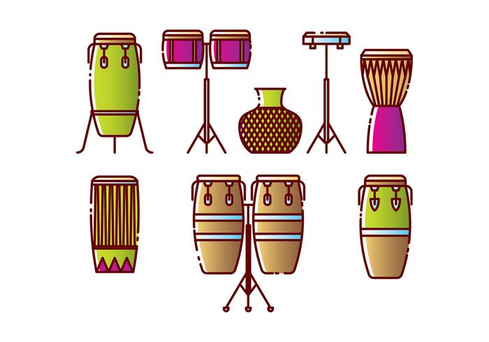 Conga Flat Vectors