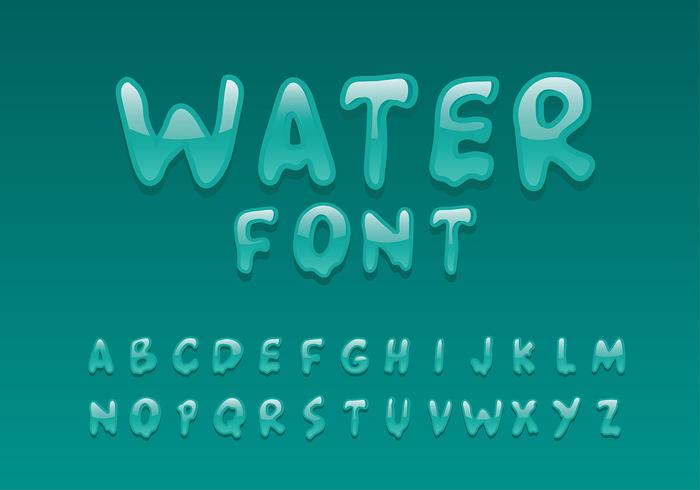 Water Font Vector 131109 Vector Art at Vecteezy