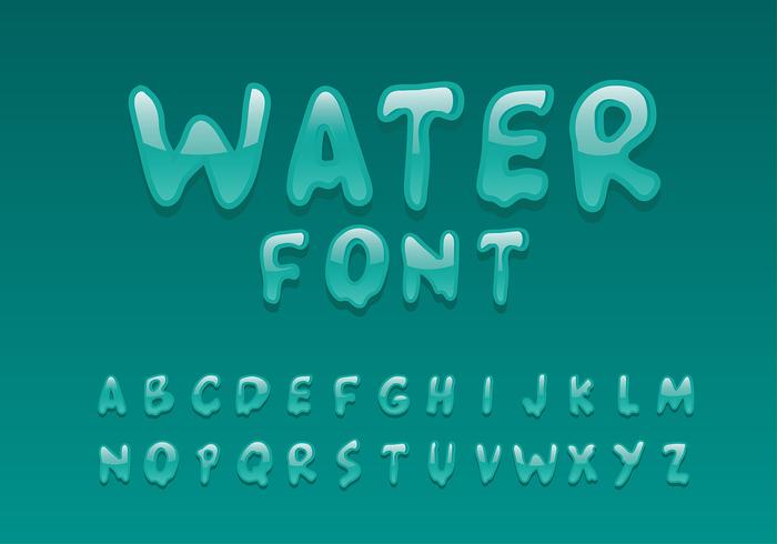 Water Font Vector