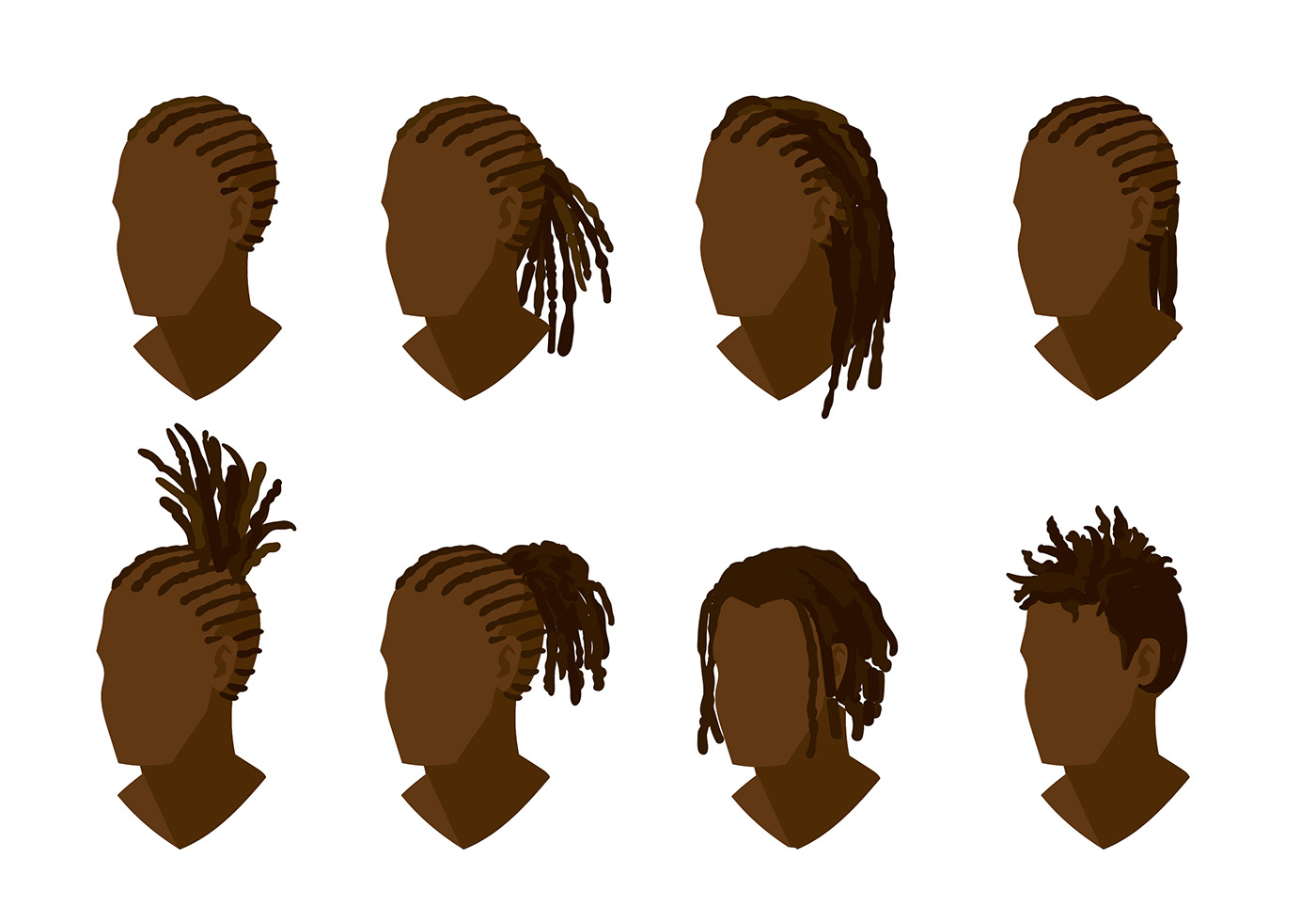 Dreads Style Free Vector 131117 Vector Art at Vecteezy