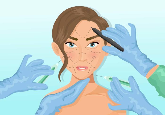 Woman Face Plastic Surgery 131206 Vector Art at Vecteezy