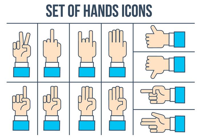 Free Hands Icons Vector Set