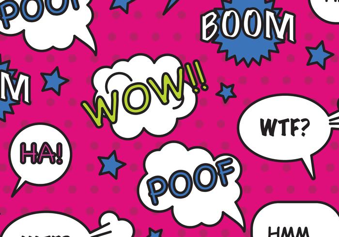 Comic Bubbles Pattern Vector