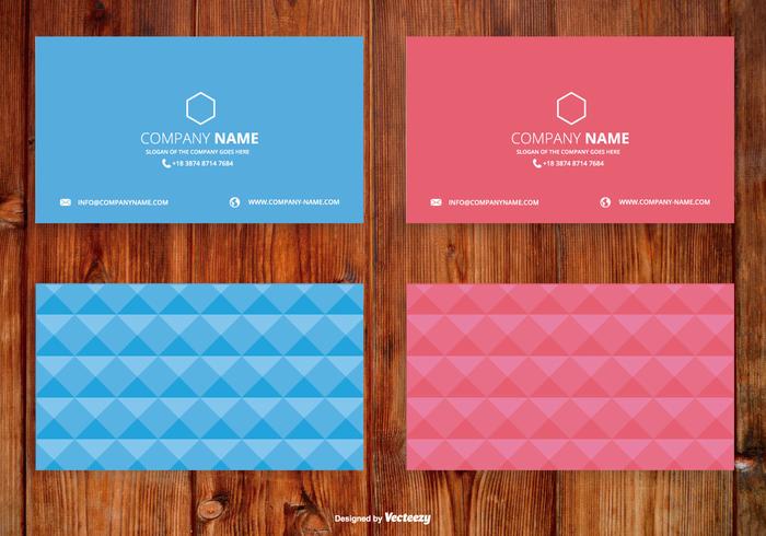 Abstract Polygon Style Name Card Set Abstract Polygon Style Name Card Set