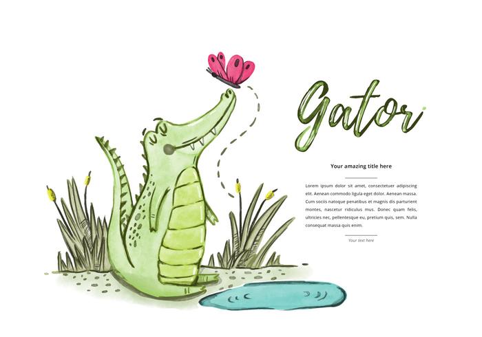 Free Gator Background vector