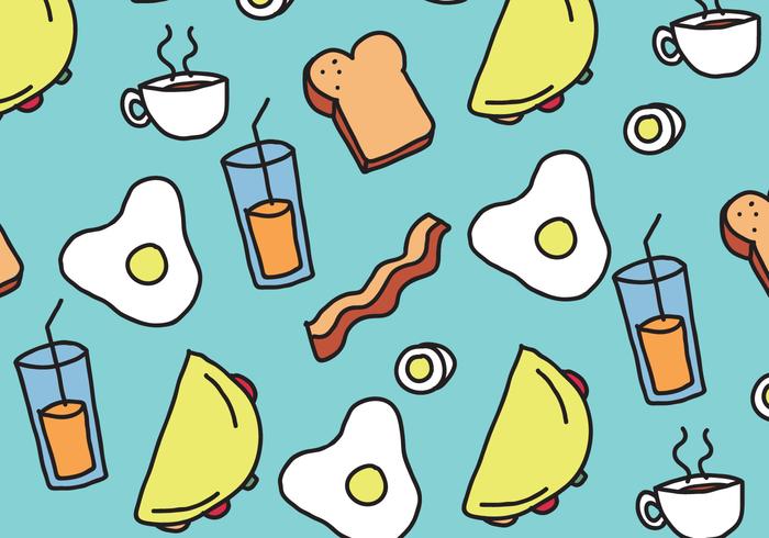 Breakfast Food Pattern vector