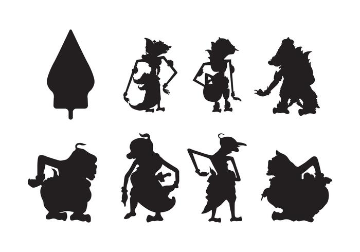 Free Wayang Silhouette Vector Free Wayang Silhouette Vector