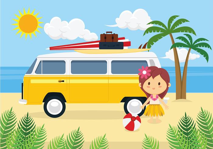 Hippie Bus Free Vector Hippie Bus Free Vector